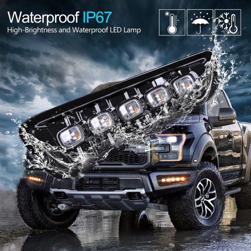 Fannuo Luces LED de Niebla con Senales de Giro ambar Luces de Circulacion Diurna Blancas Conjunto de Faros Antiniebla Compatible con Ford F150 Raptor 2017 2018 2019 2020 Gen 2 - Imagen 5