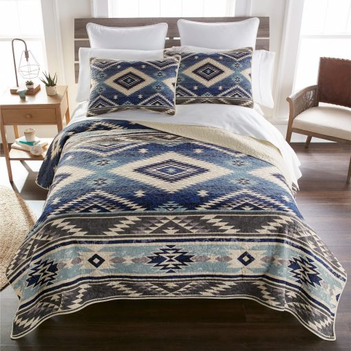 Juego de Ropa de Cama Queen Donna Sharp - 3 Piezas - Juego de Colcha Desert Hill Southwest con Colcha Queen y Dos Fundas de Almohada Estandar - Lavable a Maquina