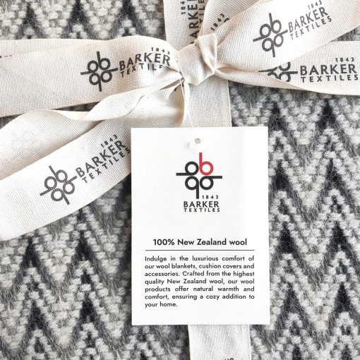 Manta de Interior Barker Textiles Shady Wave | 100% Lana de Nueva Zelanda 75x51 (Gris) - Imagen 6