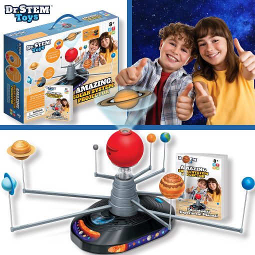 Kit proyector del sistema solar Dr. STEM Toys - Modelo de planetas motorizado para ninos de 8 a 12 anos | Juego educativo de ciencia completo con mas de 50 piezas | Uso en el hogar y en el aula - Imagen 7