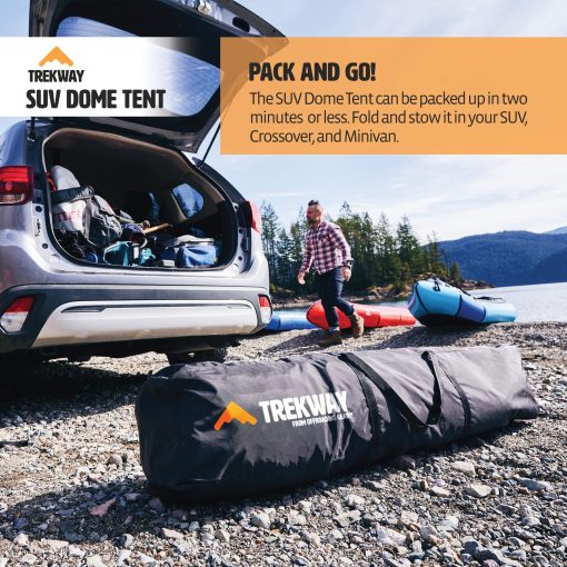 Tienda de campana instantanea Trekway SUV Dome w/Attachment | 9' x 9' | Capacidad para hasta 7 personas | para SUV | Crossover | Minivan - Imagen 9
