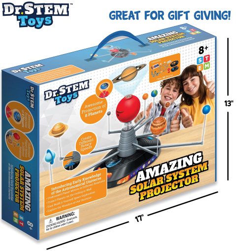 Kit proyector del sistema solar Dr. STEM Toys - Modelo de planetas motorizado para ninos de 8 a 12 anos | Juego educativo de ciencia completo con mas de 50 piezas | Uso en el hogar y en el aula - Imagen 2