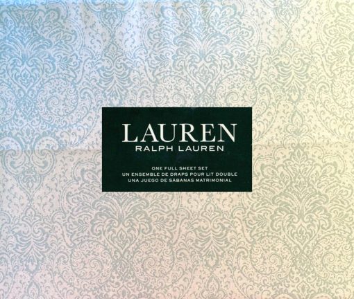 Juego de sabanas lujosas Lauren Home Collection - Bolsillos profundos que se ajustan hasta 16'' - 100% algodon sin arrugas de calidad hotelera 4 pzas (Verde Salvia Margarita, Full)