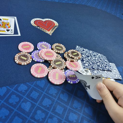 Tapete profesional de fieltro Texas Holdem BALIKEN de 108 x 56 pulgadas, mantel de alta calidad a prueba de polvo para juegos de azar, lavable y planchable - Imagen 3