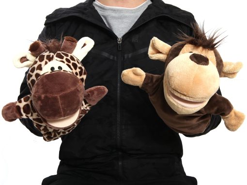 Set de titeres de mano de animales para ninos y adultos - Juguetes de peluche suave de primera calidad de 12.5" con bocas moviles - Perfectos para contar historias, ensenar, preescolar, jugar roles - Titeres educativos, vibrantes y duraderos - Imagen 8