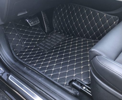 Tapete para piso a medida [Hecho en USA] Proteccion completa resistente a todo clima [Delantero y Trasero] para BMW Serie 5 530i 540i Sedan 2018 2019 2020 2021 - Negro de una sola capa - Imagen 2