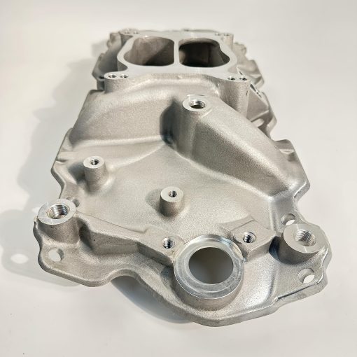 Colector de admision de doble plano para SBC Small Block Chevy 350 400 1956-1996 (Natural) - Imagen 2