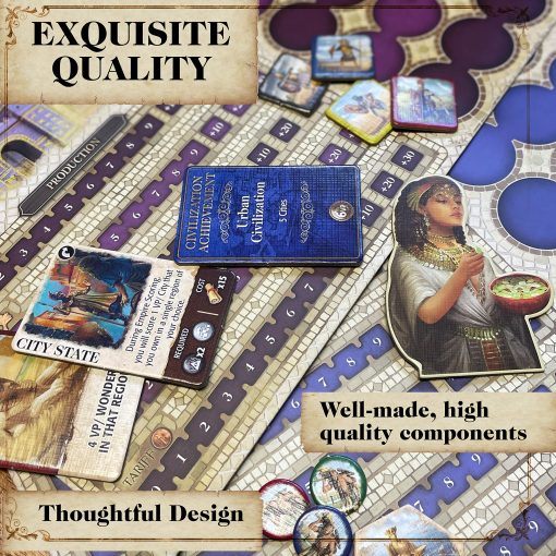 Mosaic: Un juego de civilizacion - Juego de mesa estrategico para adultos y familias | Rapido, Divertido, de Seleccion de Acciones y Control de areas | 1-6 Jugadores | Edades 14 y mas | 120 Minutos | por Forbidden Games - Imagen 4