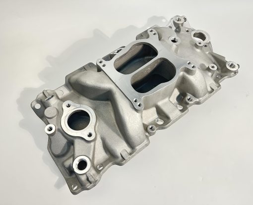 Colector de admision de doble plano para SBC Small Block Chevy 350 400 1956-1996 (Natural) - Imagen 6