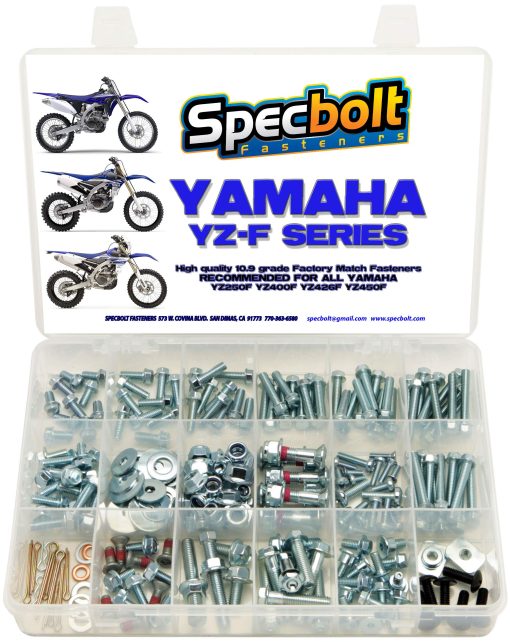 Kit de Pernos Specbolt de 250 piezas para Yamaha YZF250 YZF400 YZF426 YZF450 Hardware de Fijacion de Fabrica Original para Mantenimiento Restauracion YZF 250 400 426 450 YZ250F YZ400F YZ426F YZ450F