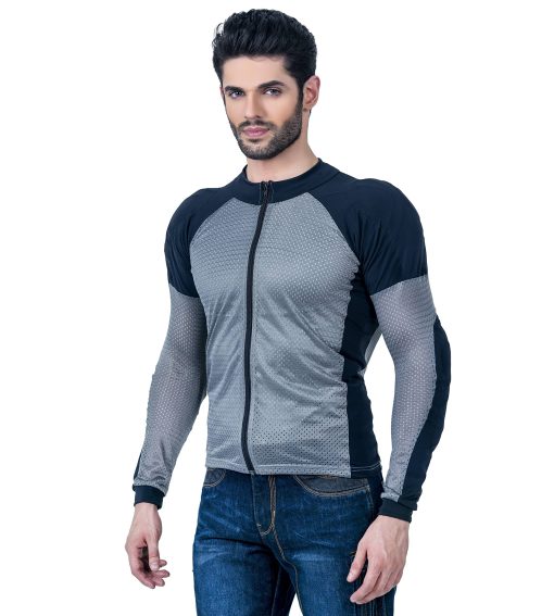 Camisa de Armadura para Motocicleta WICKED STOCK para Hombres y Mujeres - Camiseta de Proteccion con Armadura Corporal - Camiseta Protectora Acolchada para Montar (Gris, Extra Grande) - Imagen 5