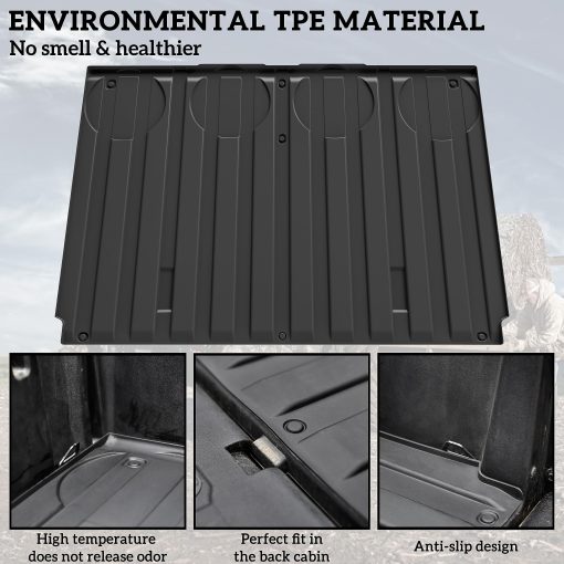 SAUTVS Tapete para Cama de Carga de TPE para Can Am Defender, Protector de Cama de Carga Trasera de Goma para Todo Clima para Can-Am Defender HD5 HD7 HD8 HD9 HD10 MAX 2016-2024 Accesorios - Imagen 3