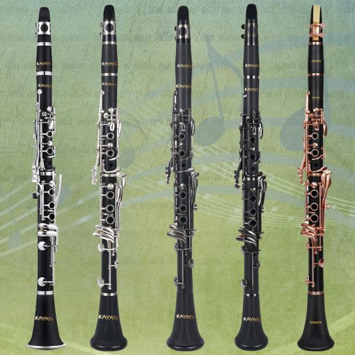 Clarinet Bb KAYATA con cuerpo de ebonita negra, nuevas llaves niqueladas negras, reposacabezas ajustable con anillos negros mas delgados. Estuche de lujo para clarinete de lona - Imagen 2