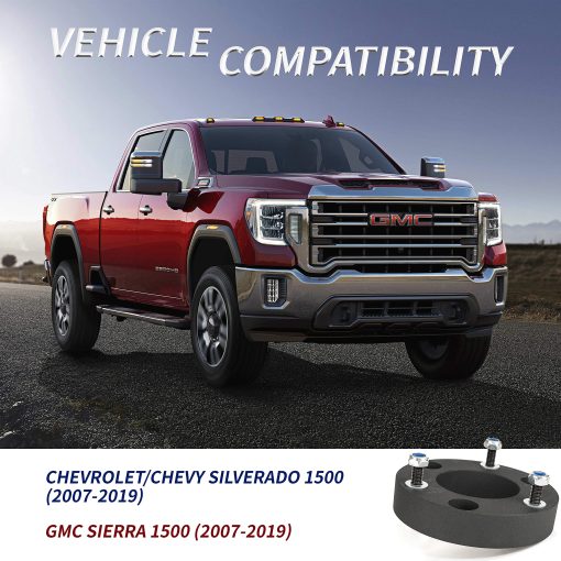 Kit de Nivelacion Levantamiento de Suspension - Elevador de 3.5" Delante y 3" Atras Compatible con Chevrolet Silverado 1500 GMC Sierra 1500 2WD 4WD 2007-2019 - Imagen 2