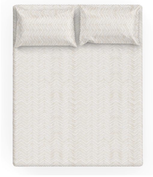 Juego de sabanas organicas MakeMake Organics Full (4 Piezas) Certificado GOTS Sabanas de algodon organico 300 TC Saten Suave Sabana ajustable Sabana plana Fundas de almohada para nino pequeno (Full, Espiga) - Imagen 3