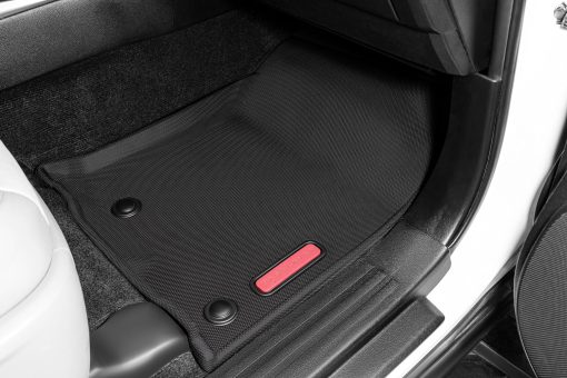 Tapetes de piso delanteros BaseLayer para Toyota 4Runner (2013-2024) & Lexus GX 460 (2014-2023) - Ajuste personalizado, Tapetes impermeables, Duraderos para todo clima - Hechos en EE. UU. (Rojo) - Imagen 4