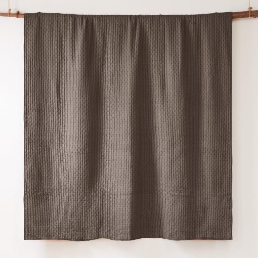 Set de Edredon Levtex Home - Cruz de Punto de Cocoa - 100% Algodon - Edredon King/Cal King (106x92 pulg.) + 2 Fundas King (36x20 pulg.) - Reversible - Tela de Algodon - Imagen 5