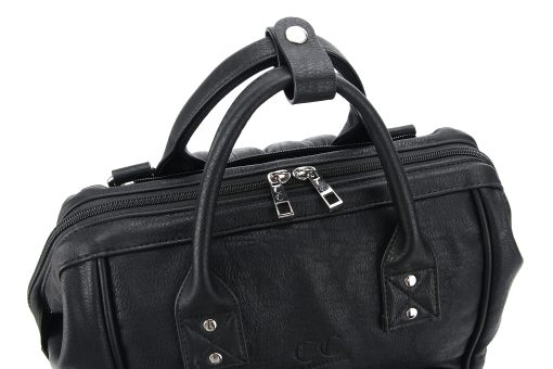 Mochila para pañales Citi Collective Explorer Negro - Mochila para pañales de cuero vegano con correa para el hombro, gran capacidad, bolsillos aislados para biberones, cambiador, clip para cochecito - Mochila versatil para bebe - Imagen 4