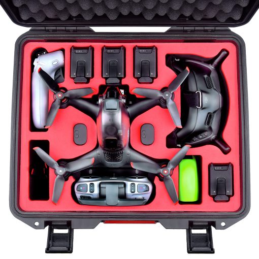 Estuche rigido profesional FPVtosky para DJI FPV [Estuche solamente] - Accesorios de transporte para dron DJI FPV - Compatible con 6 baterias - Manten las helices puestas - Compatible con Goggles Integra
