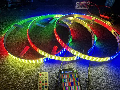 Sando Tech 15.5‘’ Triple Row Dream Chase Color Led Wheel Ring Light Dance Fow Million Colors Shift Rim Light Strobe Tire Light Bluetooth&Remote Ctrl - Compatible with Polaris Slingshot - Imagen 2