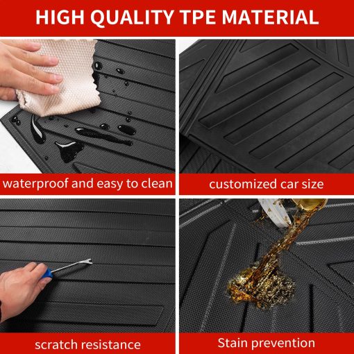 Alfombrilla para cama compatible con 2020-2024 Jeep Gladiator Liner para cama de maletero de TPE Todas las estaciones Accesorios para Jeep Gladiator 2023 - Imagen 5