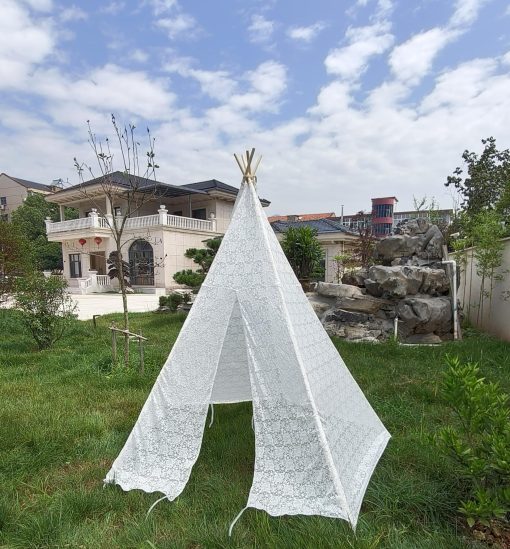 Tienda de campana Adan Lace de 5 lados para adultos, 85" de altura, Tienda de boda al aire libre, Fiesta al aire libre, Tienda de picnic (blanco)