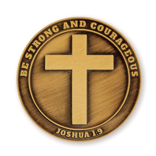 Moneda del Desafio del Leon Fuerte y Valiente, Paquete a Granel de 10 Hombres Poderosos de Dios Tokens de Discipulado de Bolsillo para Estudio Biblico, Moneda de Preocupacion de Versiculo Biblico para Oracion, Monedas Cristianas EDC para Veteranos Militares - Imagen 3