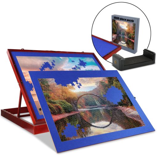 Tablero de Rompecabezas Jigitz de 1500 Piezas - Tablero de Mesa para Rompecabezas Plegable y Ajustable - 26" x 35" Tablero de Rompecabezas Portatil - Imagen 2