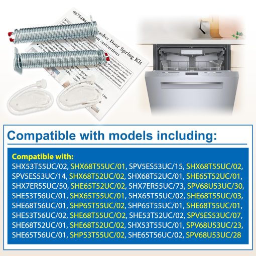 Kit de resorte de puerta para lavavajillas 00754866, compatible con Bosch/Thermador/Gaggenau 754866 00623540, 00627230, 00659339, 00751392, 623540, 627230, 659339,751392, PS8770519, AP5804978, 3279707, PS8770519 - Imagen 5