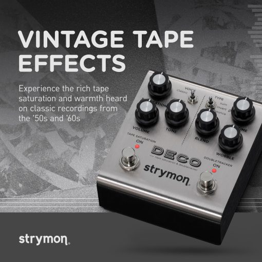 Pedal de Efectos para Guitarra Strymon Deco V2 Tape Saturation and Doubletracker para Guitarra Electrica y Acustica, Sintetizadores, Voces y Teclados - Imagen 2