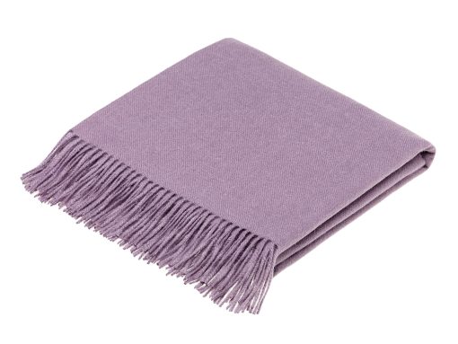 Manta de Lana de Alpaca Moon, Malva, Hecha en Reino Unido