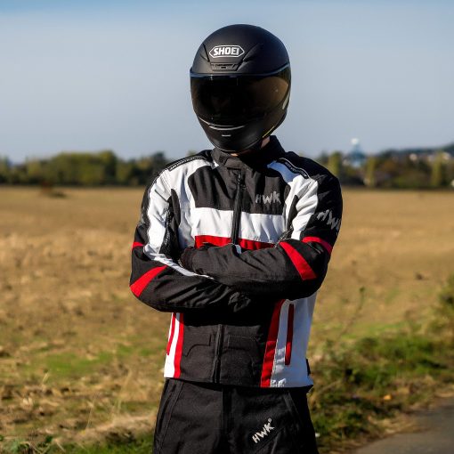 Chamarra de Motocicleta de Textil para Hombre Enduro Dualsport Biker Jacket Transpirable CE ARMORED IMPERMEABLE Rojo 5XL - Imagen 6