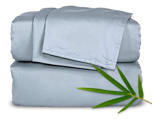 Juego de sabanas completas de Pure Bamboo, autentico 100% viscosa organica derivada del bambu, suave y refrigerante de lujo, doble costura, promesa de calidad de por vida (Full, Sterling Blue)