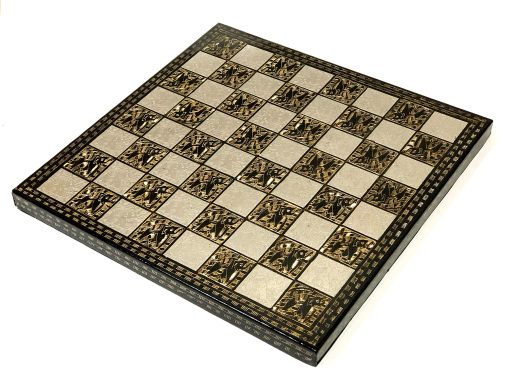 Juego de ajedrez de tablero de laton StonKraft con piezas de ajedrez de laton 100% (12" x 12" pulgadas) - Imagen 4
