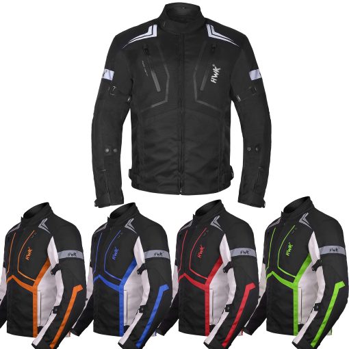 Chaqueta de moto HWK para hombres y mujeres Scorpion con tela Cordura para enduro y proteccion de impactos de espuma de armadura, chaqueta de moto de doble deporte - Todo negro, 2X-Grande