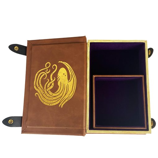 Fantasydice Bandeja de Dados en Forma de Libro Dorado/Morado Cthulhu para Todos los Juegos de Mesa de Rol como D&D, Call of Cthulhu, Shadowrun. - Imagen 7