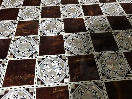Tablero de ajedrez de nacar egipcio incrustado artesanal (16.8 pulgadas m05) - Imagen 3