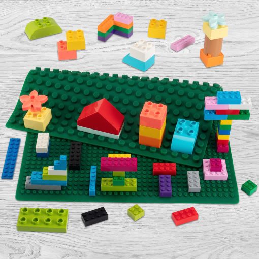 Tapete de Juego de Bloques de Construccion de Silicona SCS Direct - Set Azul/Verde de 16" Rollable y Portatil de Doble Cara para Mesas de Actividades - Compatible y Ajuste Perfecto con Todas las Principales Marcas de Bloques de Construccion, Regalo de Navidad - Imagen 7