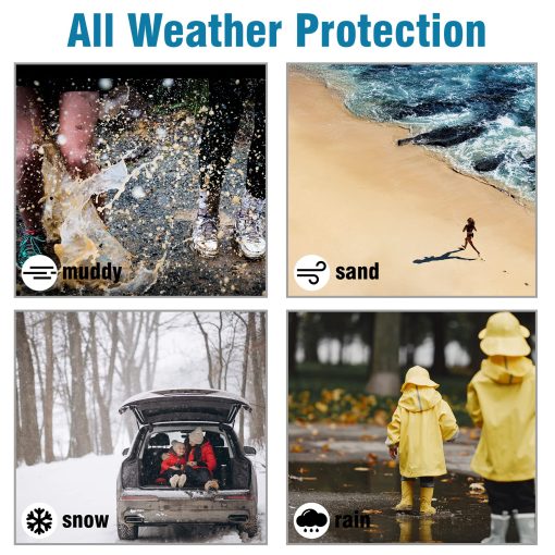 Tapetes para Pisos de Automovil Compatibles con Accord 2018 2019 2020 2021 2022, Ajuste Personalizado Negro TPE Proteccion Impermeable Todo Clima Protectores de Pisos delanteros y traseros - Imagen 3