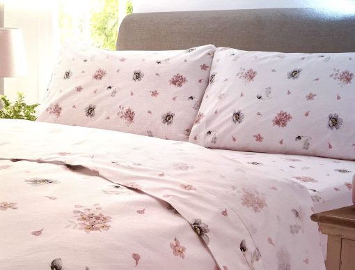 Set de Sabanas Floral Tamano Queen Cath Kidston en Algodon Percale Frambuesa - Imagen 3