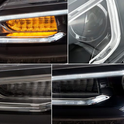 Faros delanteros VLAND para Volkswagen Jetta 2012-2018 (NO apto para GLI) con DRL, luz LED frontal con senal de giro secuencial, faro Plug-n-Play - Imagen 4