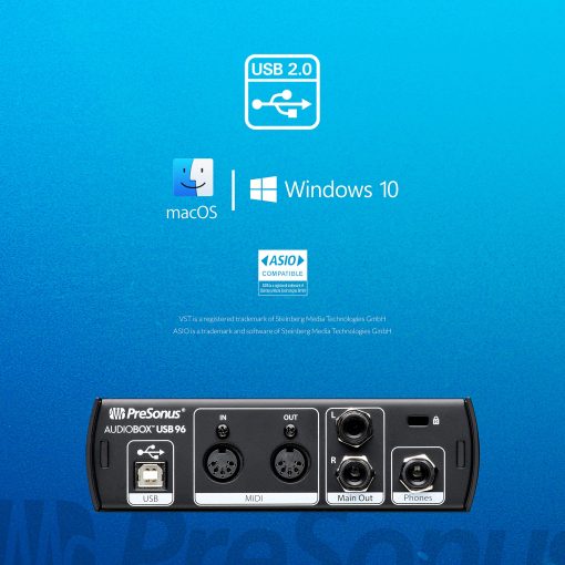 Paquete de Grabacion de Estudio PreSonus AudioBox 96 25 Aniversario con Software de Produccion Musical Studio One Artist DAW - Imagen 4