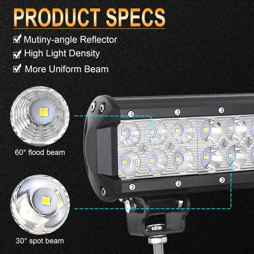 Barra de Luz LED Auxtings de 28 pulgadas 180W Spot Flood Combo para Off Road Truck Car ATV SUV - Imagen 3