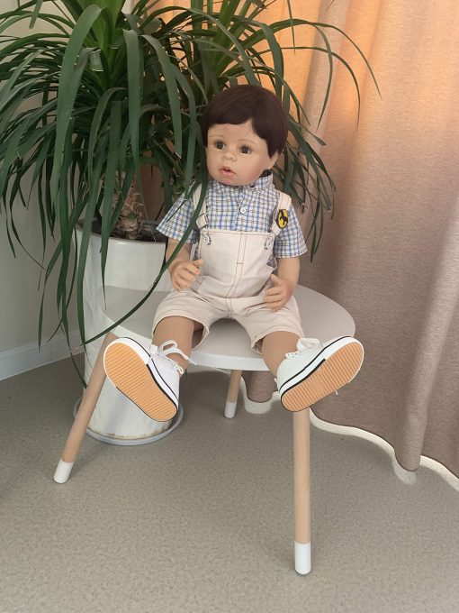 Munecas Reborn de 28 pulgadas para Ninos Pequenos Cuerpo Completo de Vinilo Rigido Hechas a Mano Detalles Realistas Real Realista Edad 1 Vestido Gran Calidad Muneca Modelo de Coleccion (1) - Imagen 7