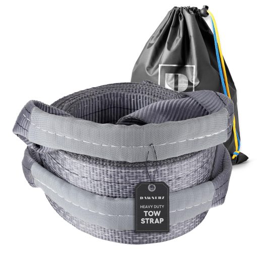 Correa de remolque resistente de 20 pies 70000 lbs - Dawnerz Soga de remolque 6 m 35 toneladas estadounidenses para camion, furgoneta y RV