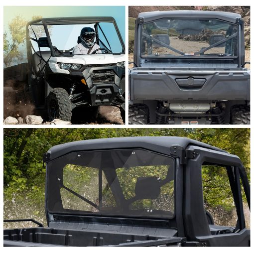 Parabrisas trasero SAUTVS para Can Am Defender, Panel trasero de proteccion completo resistente para Can-Am Defender HD5 HD7 HD8 HD9 HD10 Max 2016-2024 Accesorios - Imagen 5