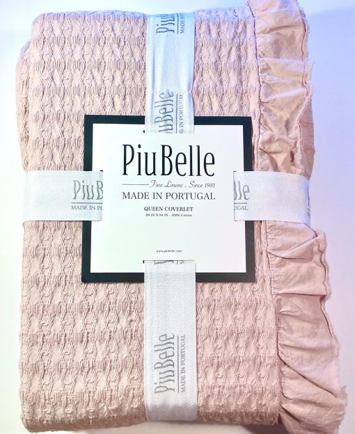 HOME GOODS Piubelle Piu Belle Portugal 100% Algodon-Hotel Lujo Matelasse Todo Estacion, Colcha Ligera Cubrecama Tejida con Patrones en Relieve (Queen (Estandar EE.UU.), Rosana), Blanco - Imagen 4