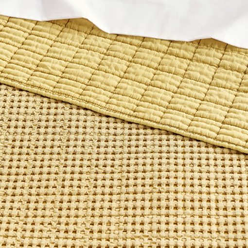 Levtex Home - Mills Waffle - Juego de edredon King/California King - Almohada de Algodon Ocre - Tamano del edredon (106 x 92 pulgadas), Tamano de la almohada (36 x 20 pulgadas) - Imagen 8