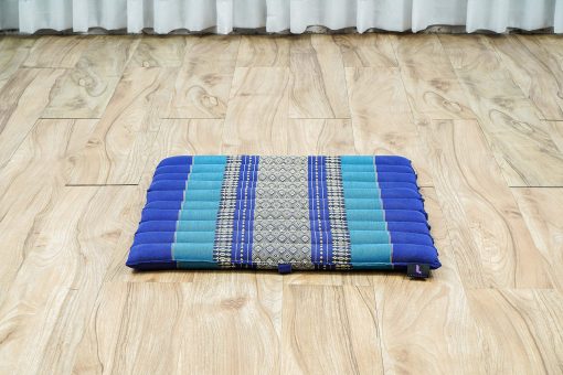 Set de Cojin de Meditacion Leewadee - 1 Cojin Zafu Pequeno y 1 Alfombra Zabuton Pequena Relleno de Kapok, Azul - Imagen 9