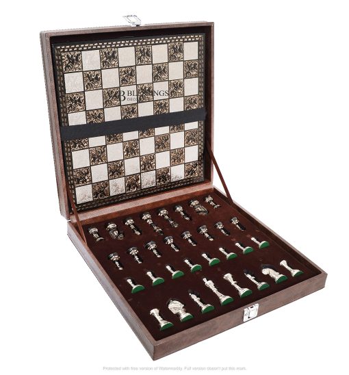 Juego de Ajedrez de Metal de Laton Premium Blessings Decor con Piezas de Ajedrez de Laton Hombres con Caja Complimentary Gratis - Imagen 3